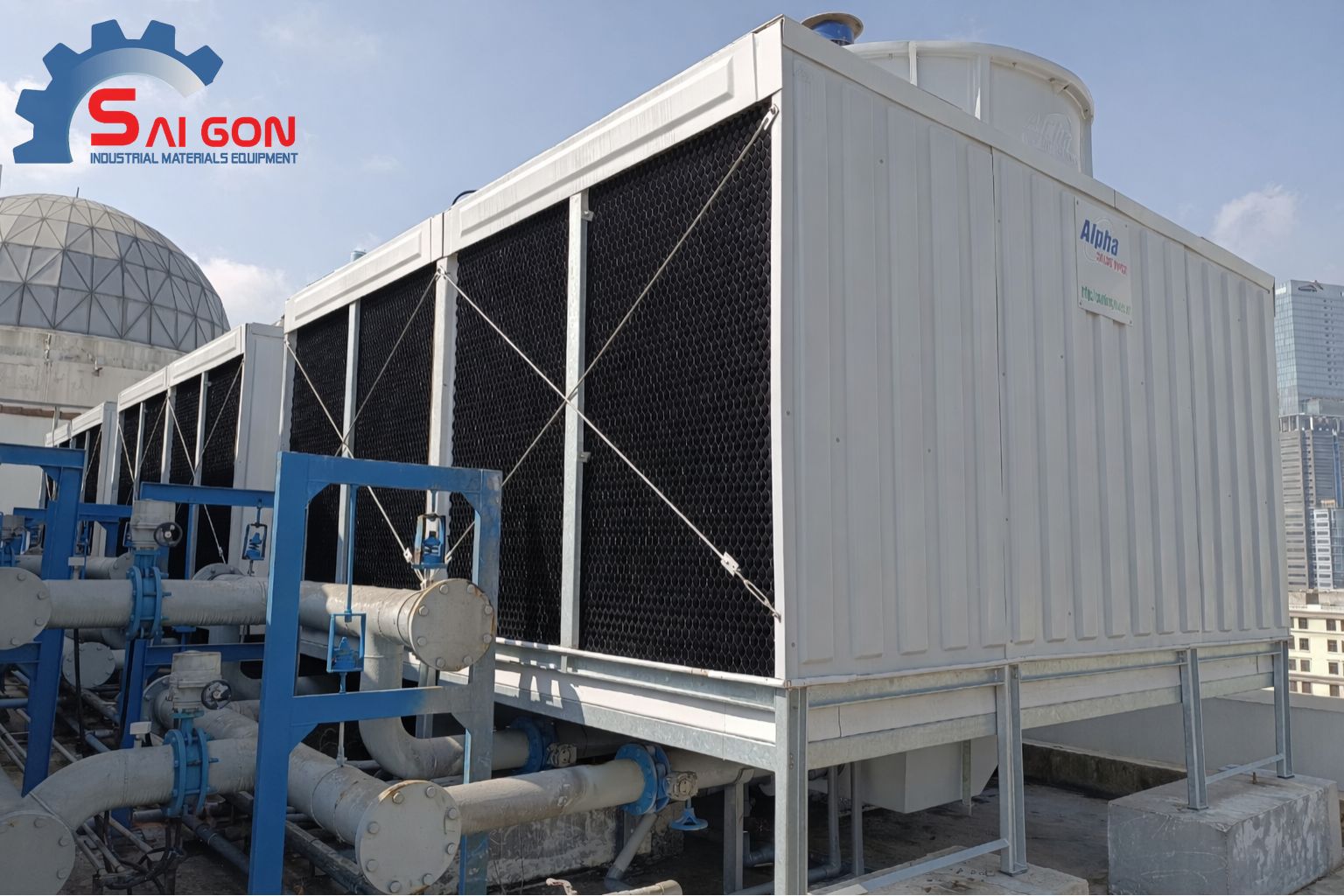 tháp giải nhiệt alpha vuông công nghiệp thiết bị công nghiệp sài gòn 01